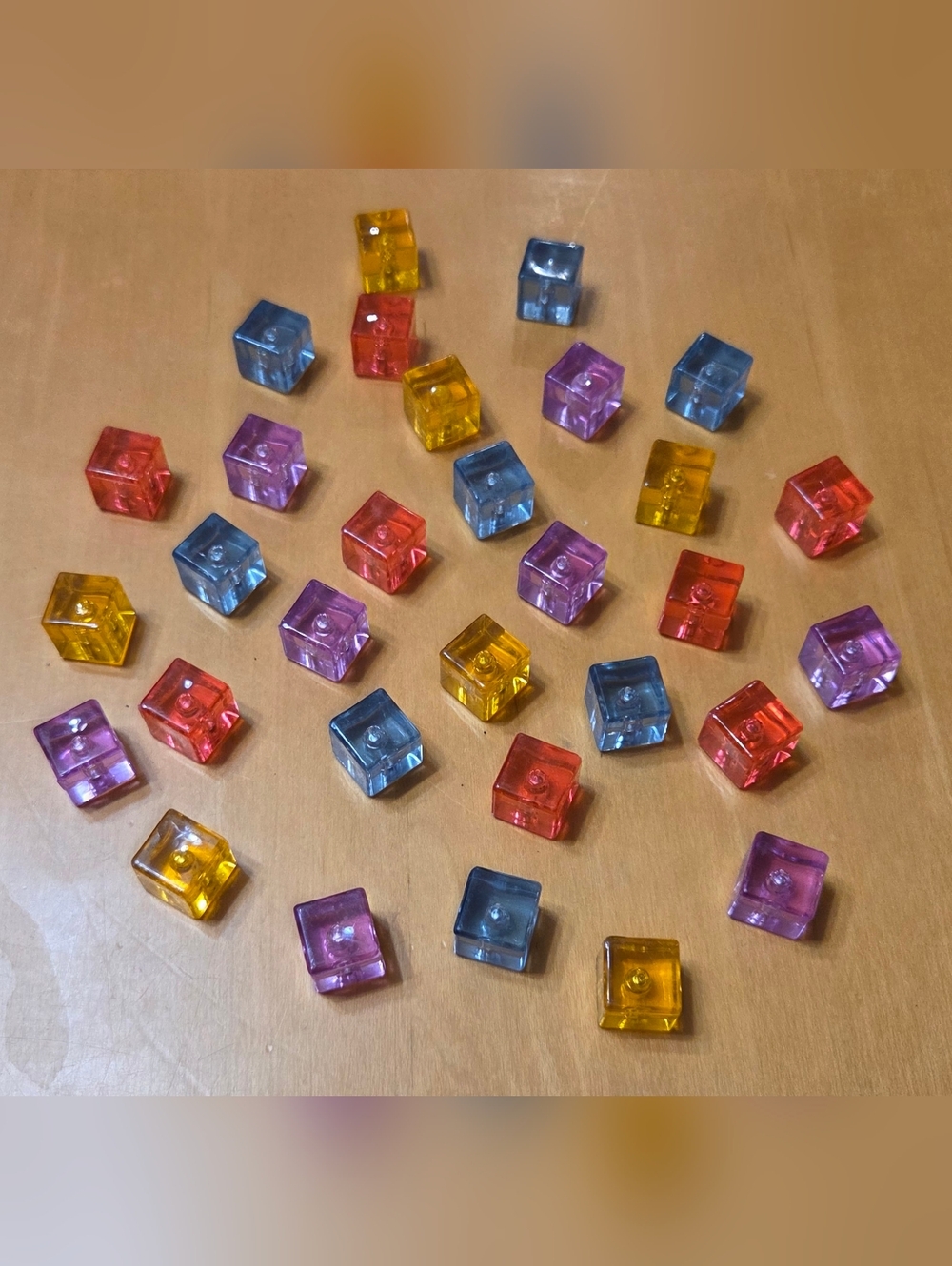 Mini Multicolored Cube Magnets (Qty. #30) - Picture 2 of 2